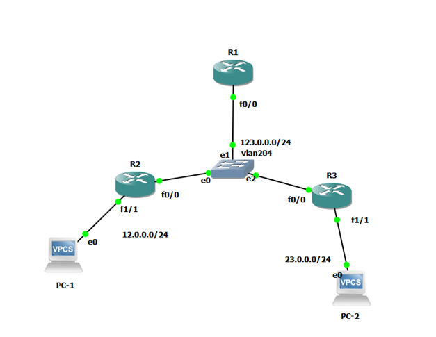 Point-to-Point OSPF Network  Operation over a LAN that connects multiple routers