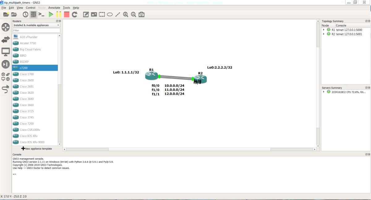 RIP maximum equal cost paths feature or ECMP